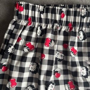 Betty Boop Boxer Shorts 🍒 B/W Gingham Plaid + Cherries